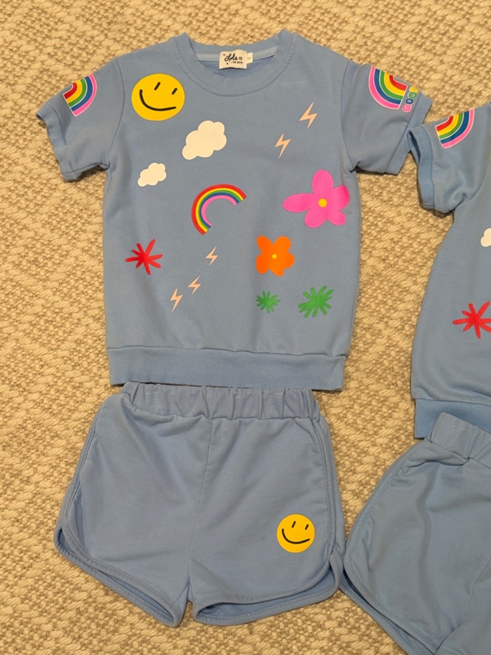 Lola + The Boys - Girls Blue Happy Daisy Matching Set - Size: 8Y - Picture 3 of 7
